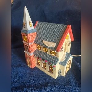 Christmas Village Church Lighted Southwestern Chapel NOMA 1994 House Of Worship